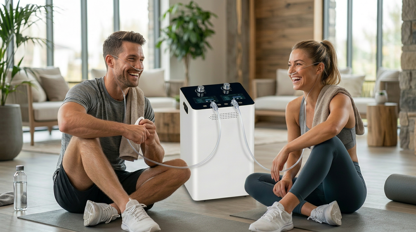 QY-F6000 — multi-user session in a performance wellness facility