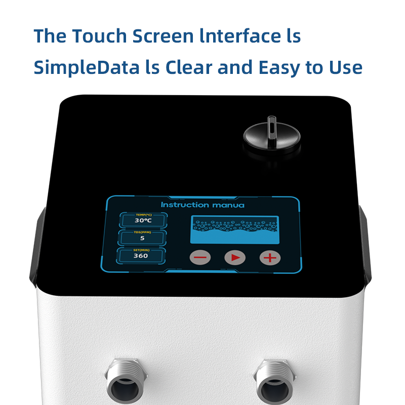 PEM hydrogen bath machine touchscreen and control system
