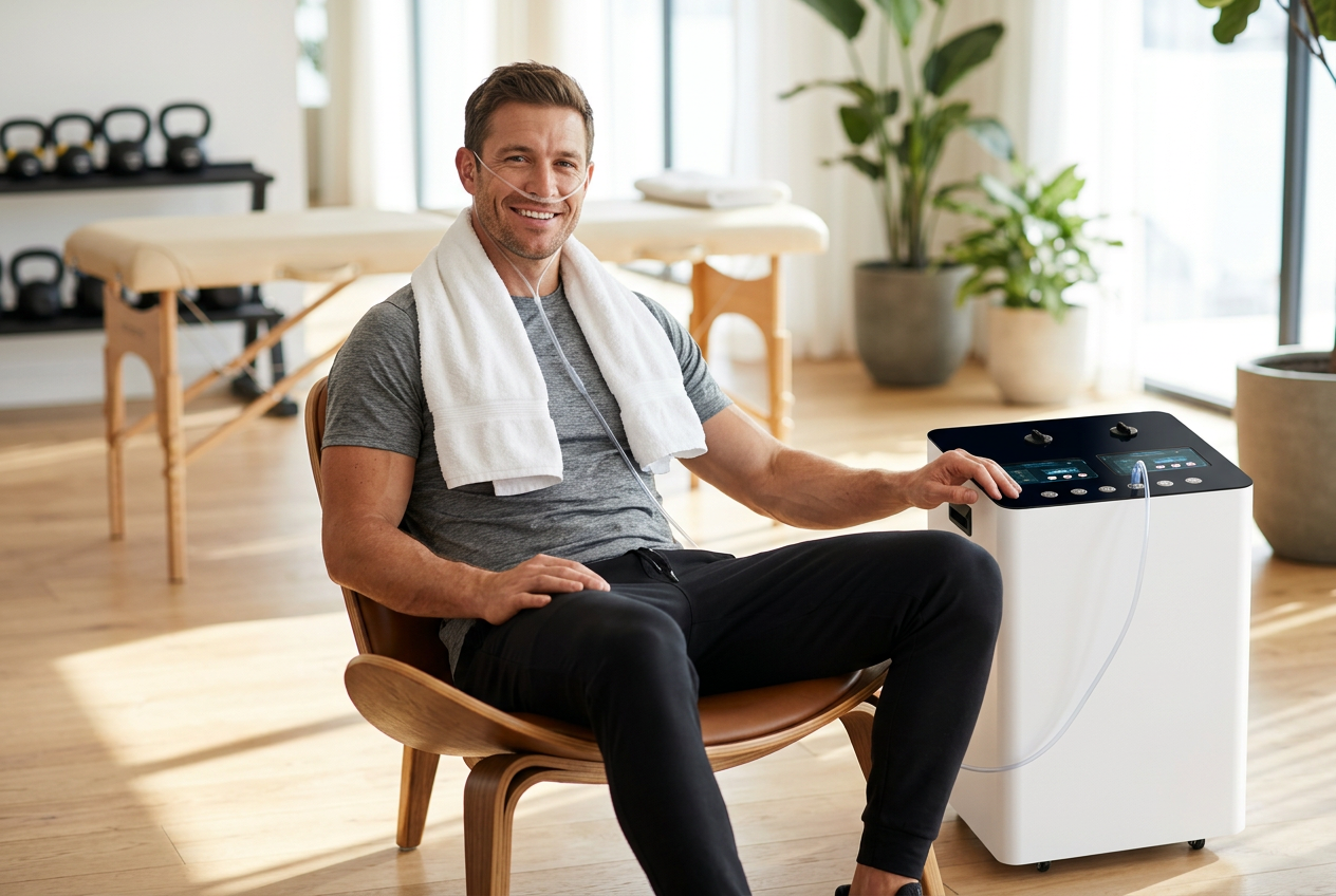 H6 Pro™ hydrogen inhalation machine in use — Hydrogen Wellness