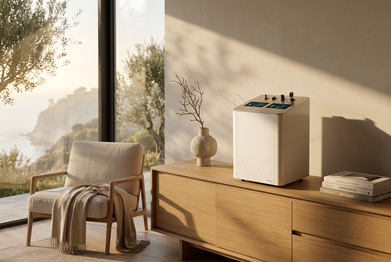 H6 Pro™ home hydrogen machine in a modern residential wellness setting